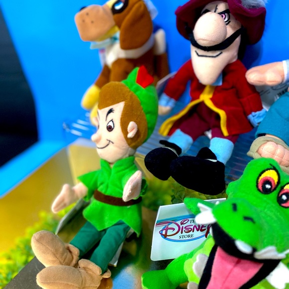 DISNEY EXCLUSIVE NWT VTG 90s PETER PAN RETIRED BEAN BAG PLUSH COMPLETE SET OF 5 - Picture 5 of 16